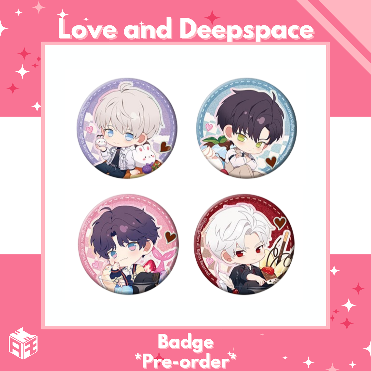 [Pre-order] Love and Deepspace "Heart Whisper" Chibi Badge
