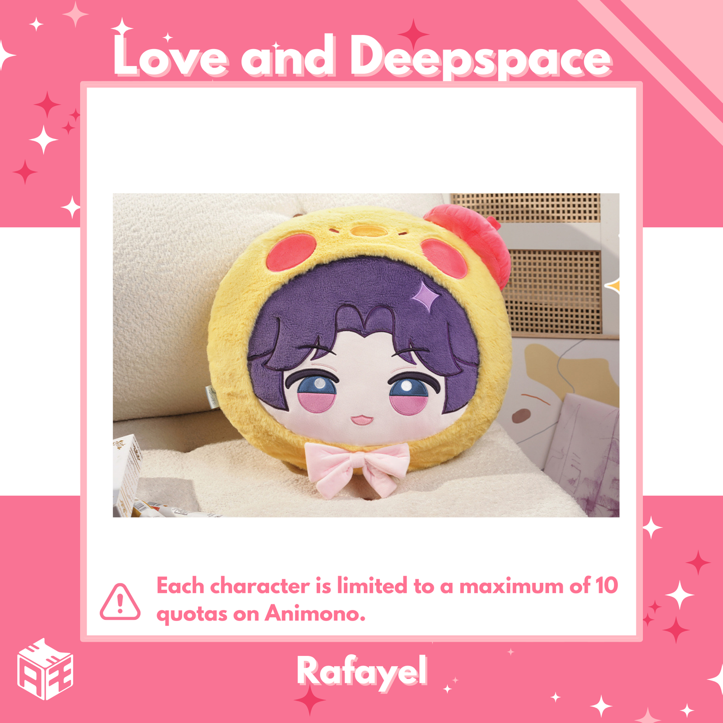 [Pre-order] Love and Deepspace "Fluffy Hug" Chibi Cushion