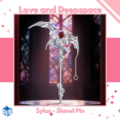 [Pre-order] Love and Deepspace "Sylus: Silverwing Fiend" Shawl Pin
