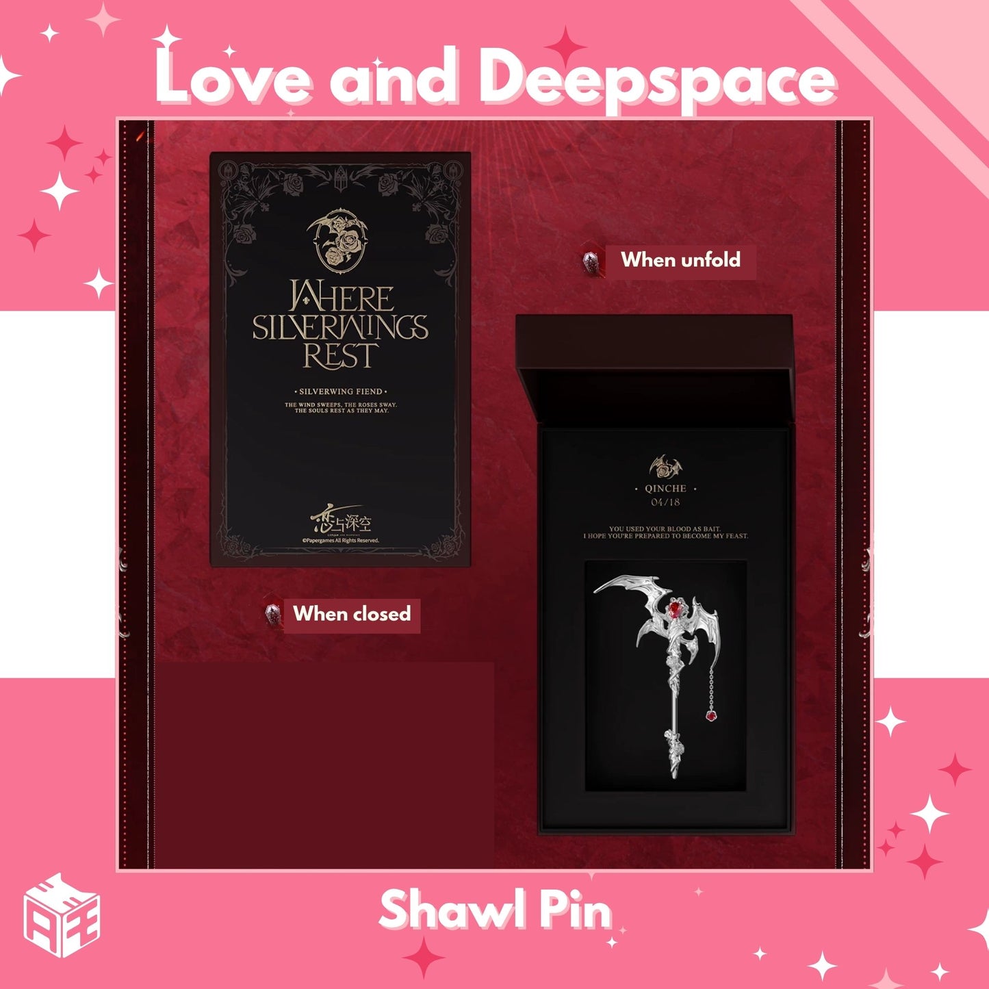 [Pre-order] Love and Deepspace "Sylus: Silverwing Fiend" Shawl Pin