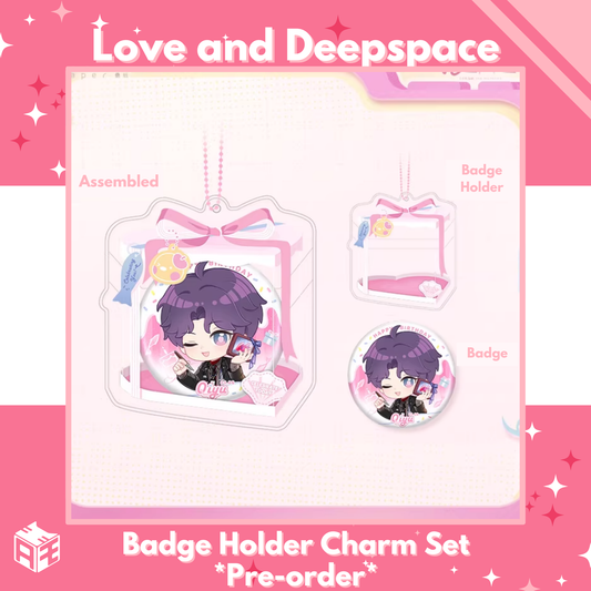 [Birthday Edition Pre-order] Love and Deepspace "Rafayel: Duskbright Steps" Chibi Badge Holder Set