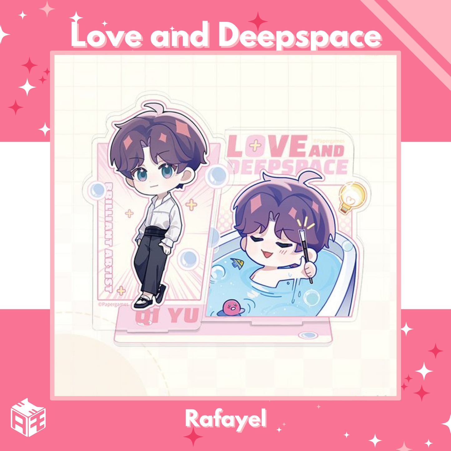 [Limited Edition] Love and Deepspace “Linkon Chibi Report” Acrylic Pen Holder Standee