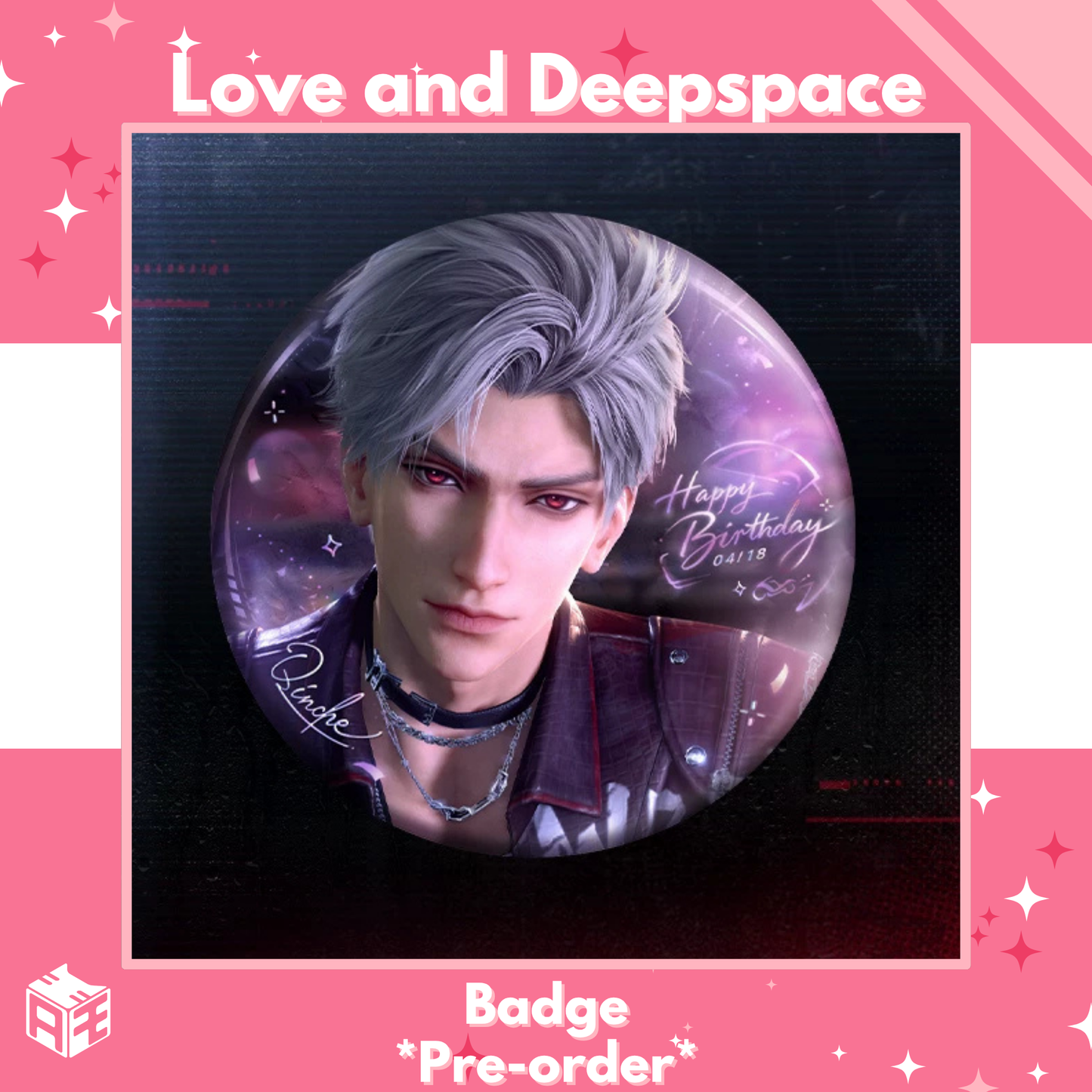 [Birthday Edition Pre-order] Love and Deepspace "Sylus: Rainlit Night" Badge