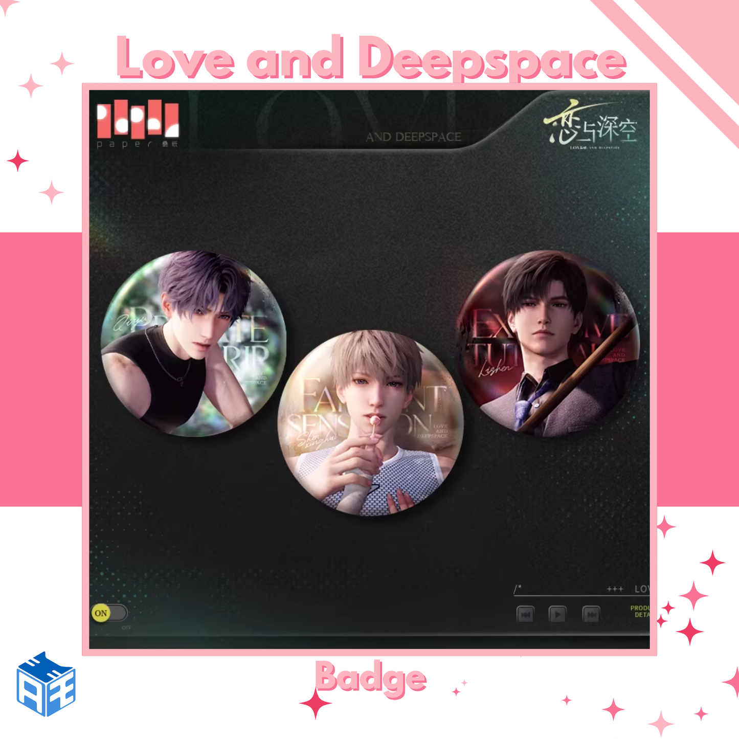 [In Stock] Love and Deepspace "Unbalanced Heartbeat" Badge