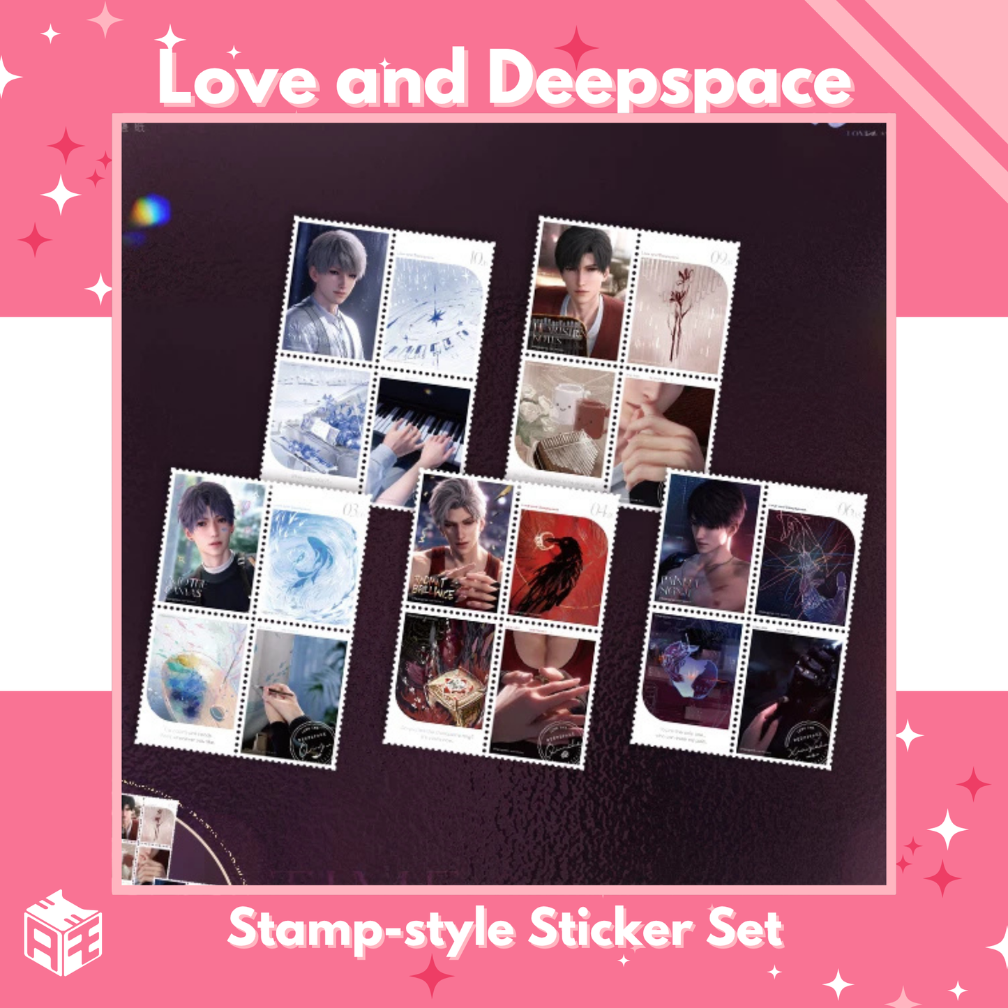 [In-stock] Love and Deepspace "Journey of Heart and Memory" Stamp-style Sticker Set