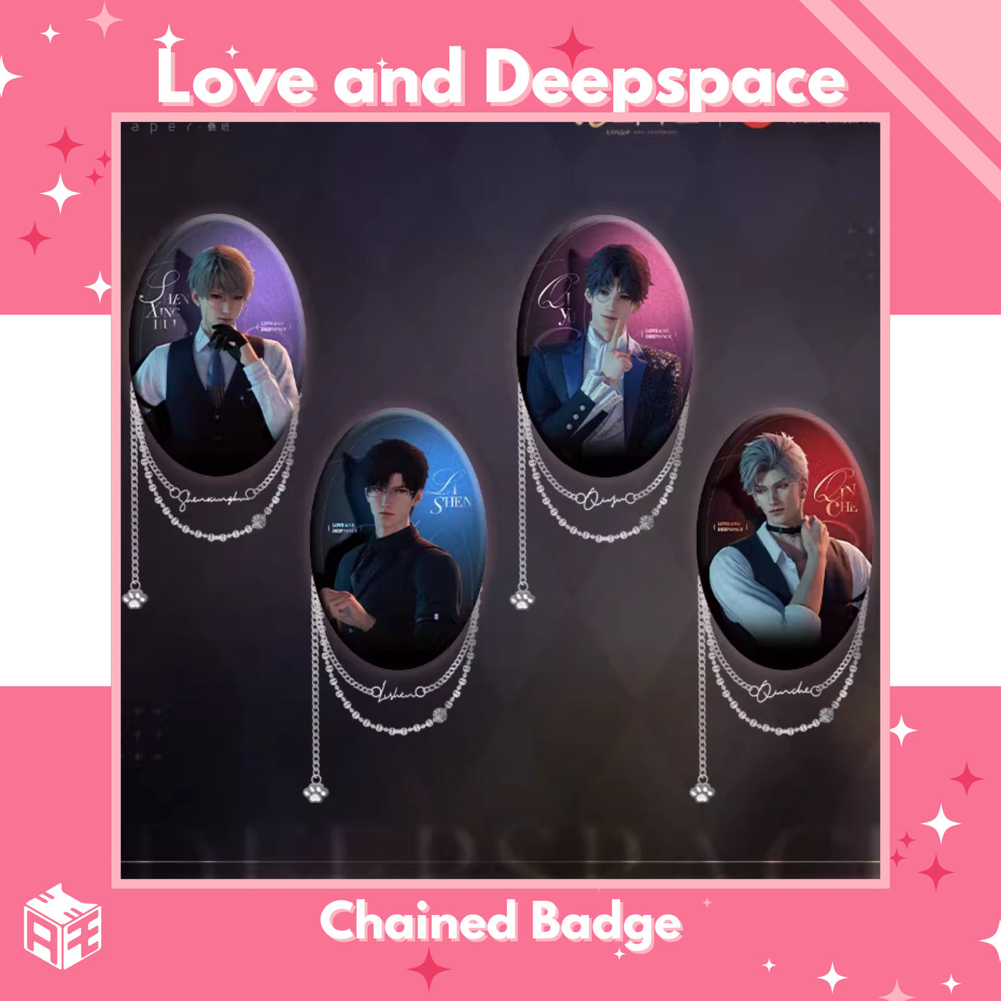 [In Stock] Love and Deepspace "Meow Getaway" Oval Badge