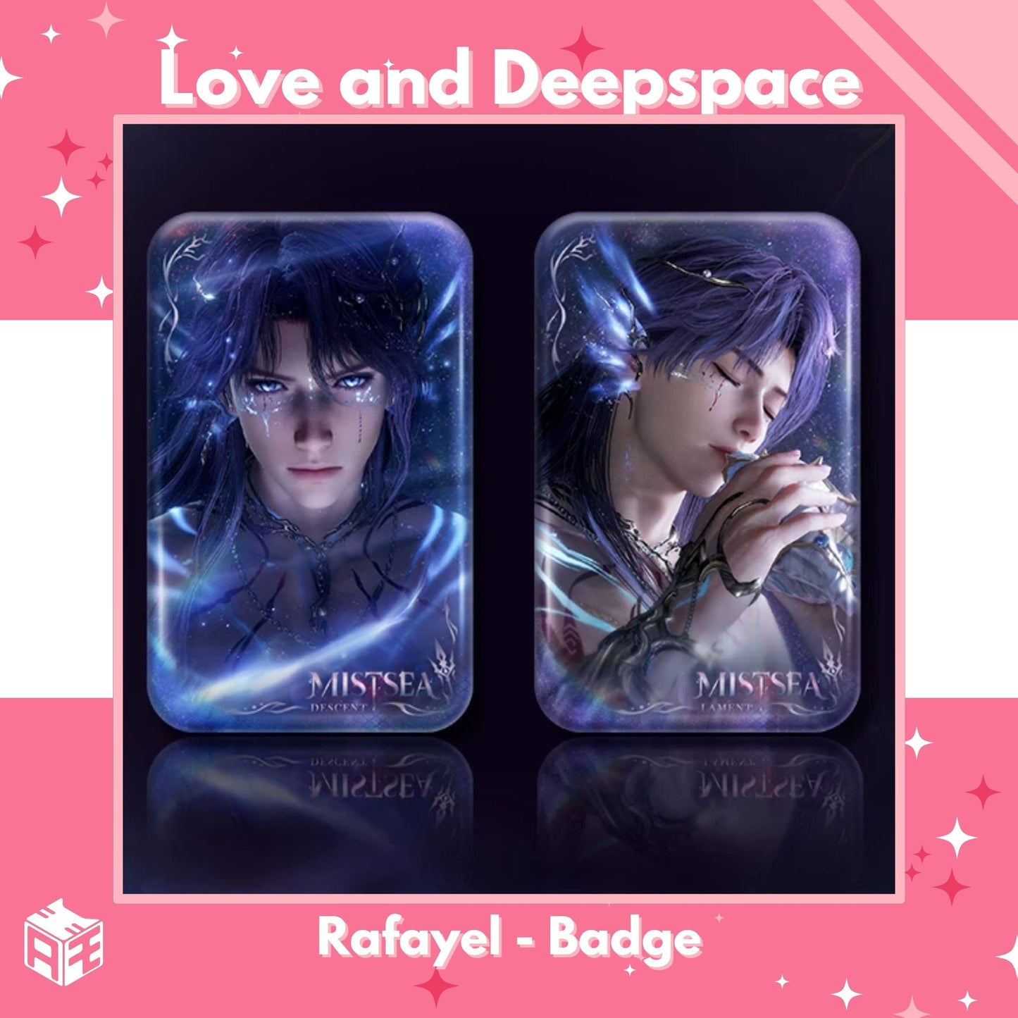 [Pre-order] Love and Deepspace "Rafayel: Lemurian Sea God" Rectangular Badge
