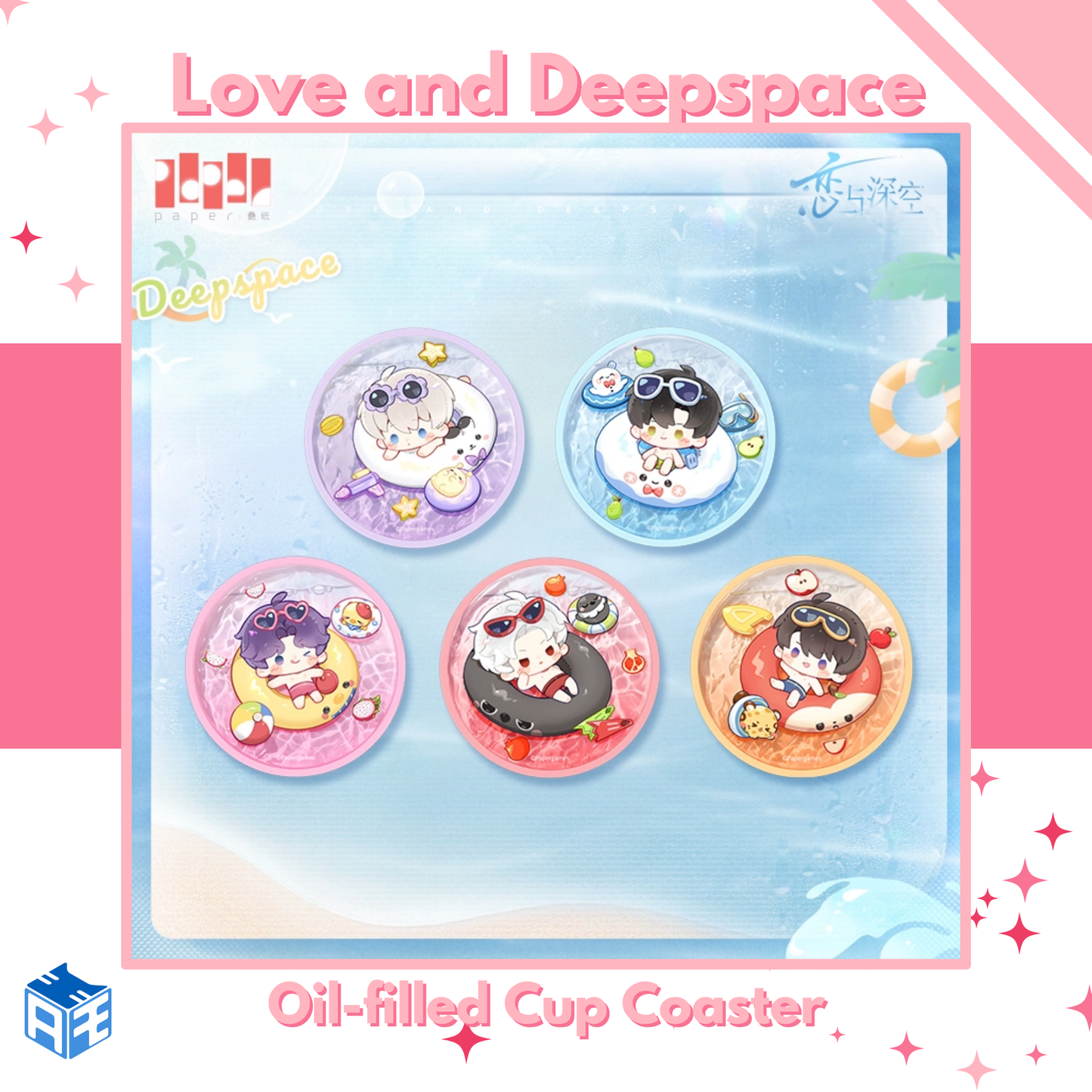 [Pre-order] Love and Deepspace "Floating Light Respite" Oil-filled Cup Coaster