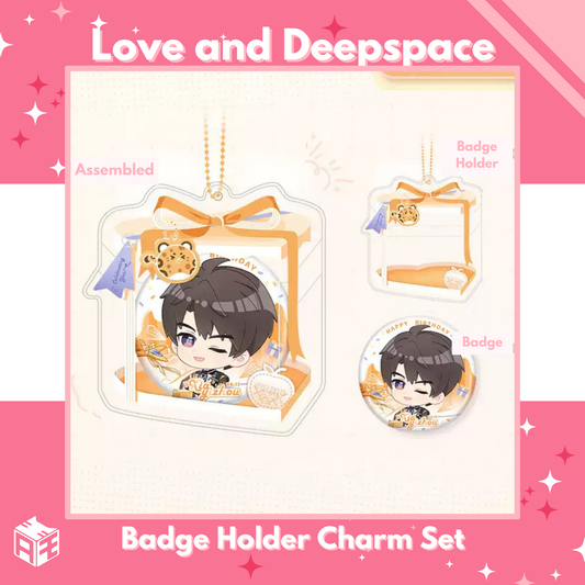 [Birthday Edition Pre-order] Love and Deepspace  "Caleb: Your Skyblue" Chibi Badge Holder Set